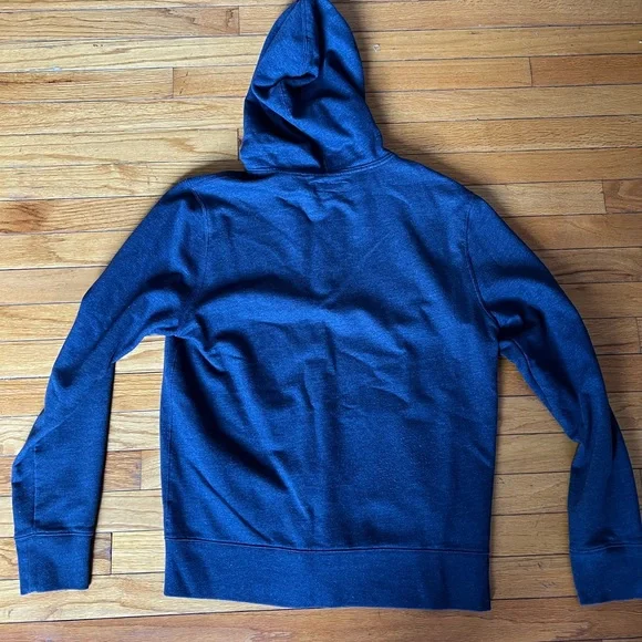 Men's J Crew Mercantile Blue Hoodie Sweater - Picture 2 of 5